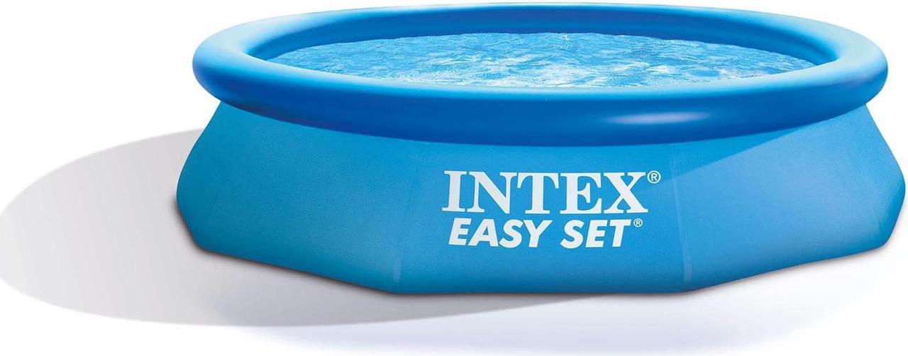 Intex Easy Set 10 Foot x 30 Inch Above Ground Inflatable Round Swimming Pool