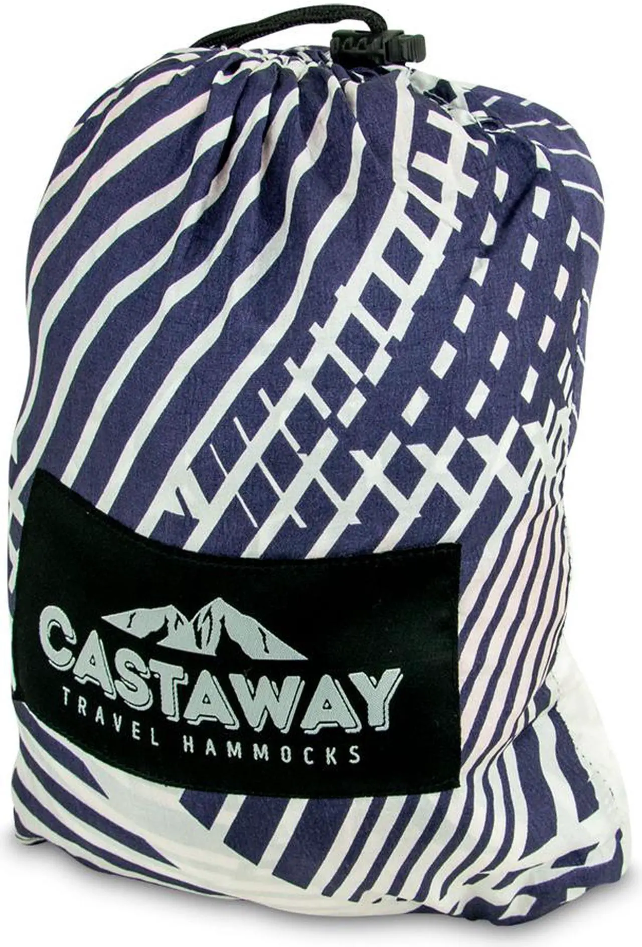 Alt view image 3 of 4 - Castaway Travel Hammocks Double Travel Hammock with Tree Straps Red/White/Blue
