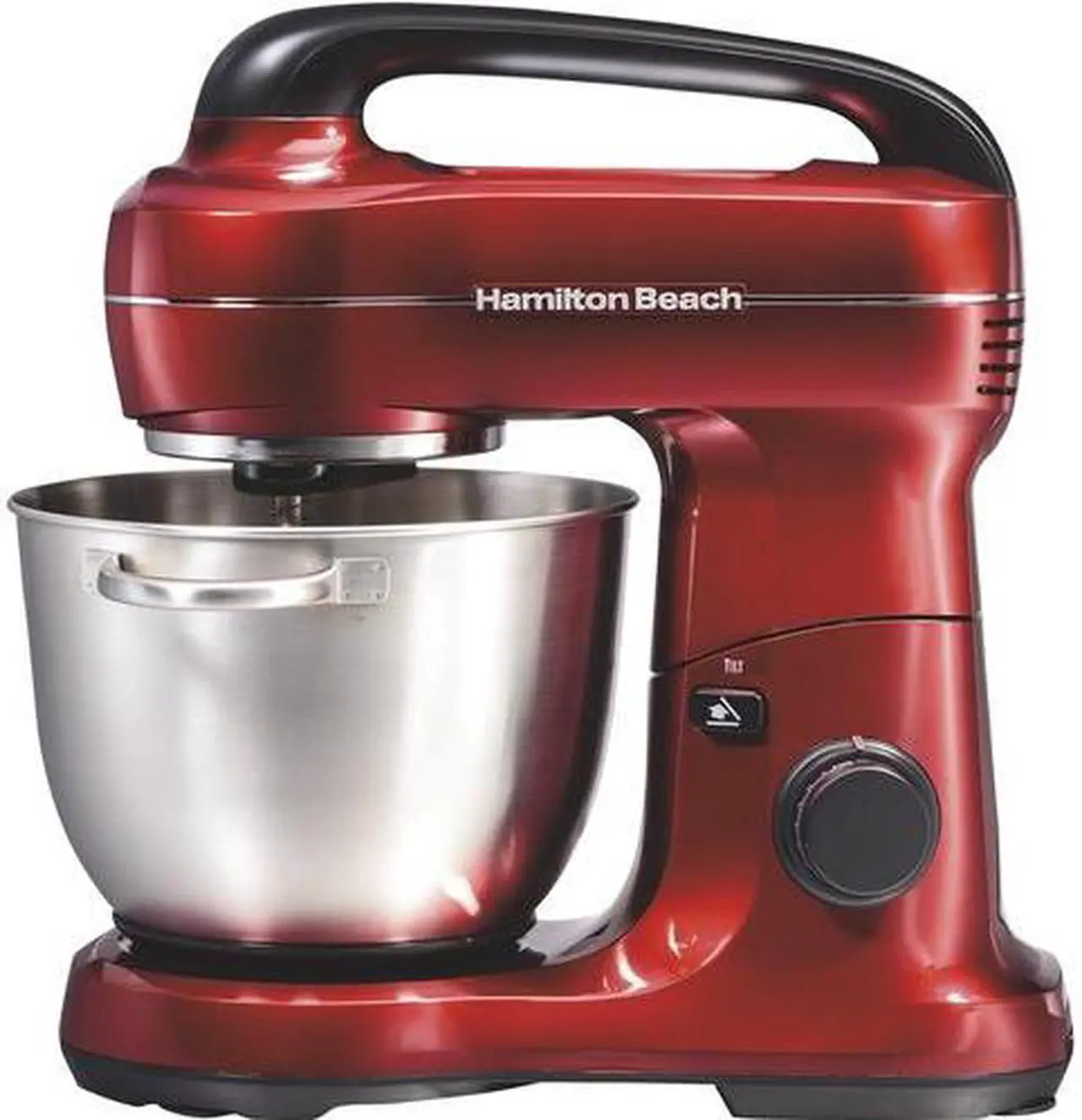Hamilton Beach 63395 7 Speed Stand Mixer, Metalic Red