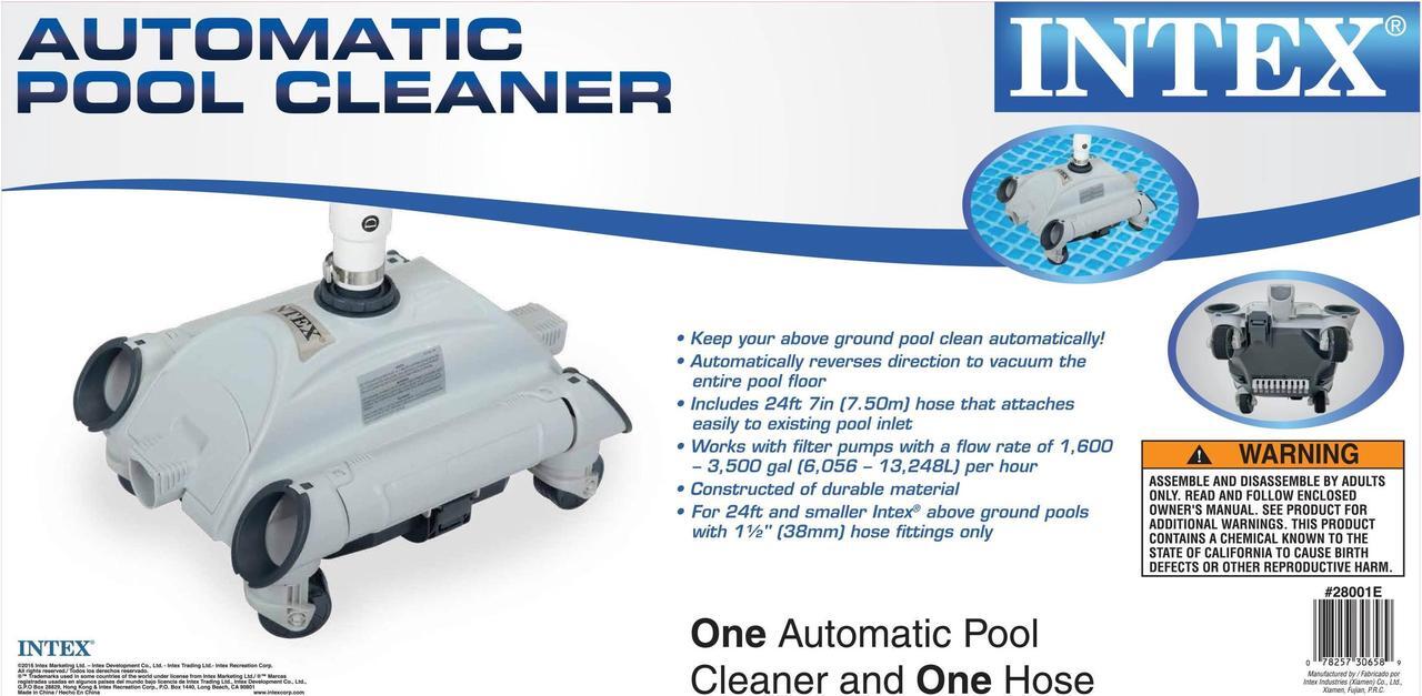 Alt view image 4 of 18 - Intex 28001E Above Ground Swimming Pool Automatic Vacuum Cleaner w/ 1.5" Fitting