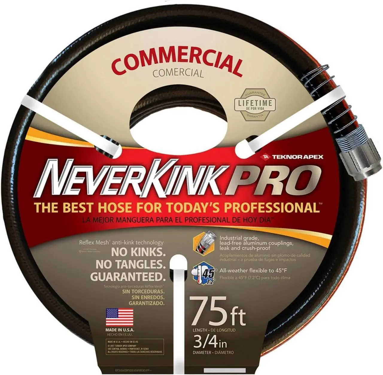 Alt view image 6 of 7 - Neverkink Pro 3/4 In. Dia. x 75 Ft. L. Commercial Garden Hose 9844-75