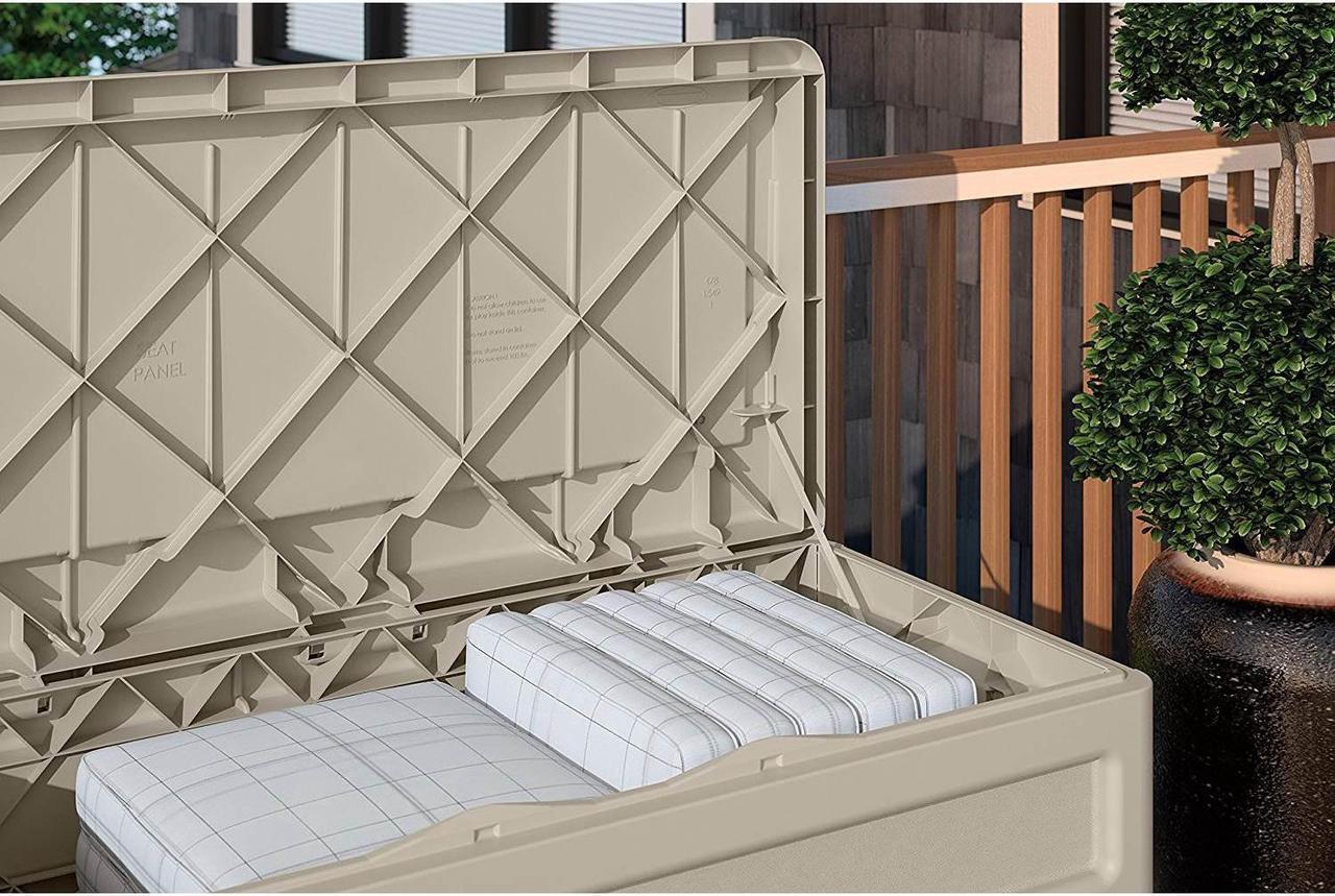 Alt view image 12 of 20 - Suncast Corporation DB7500 73 Gallon Taupe Deck Box