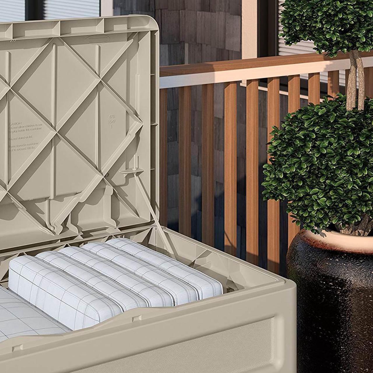 Alt view image 13 of 20 - Suncast Corporation DB7500 73 Gallon Taupe Deck Box