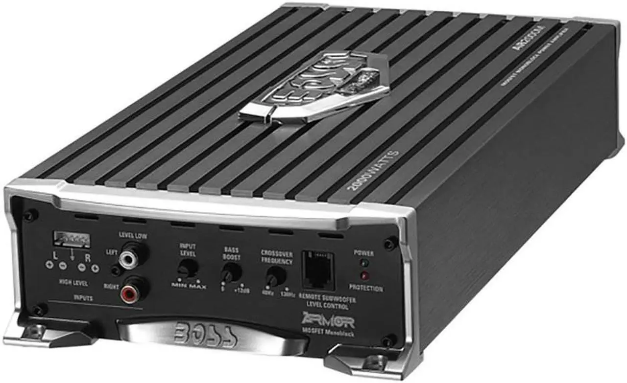 Alt view image 11 of 20 - Boss Armor AR2000M 2000 Watt Monoblock A/B Amplifier Car Audio Amp & Bass Remote