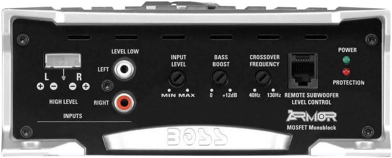 Alt view image 12 of 20 - Boss Armor AR2000M 2000 Watt Monoblock A/B Amplifier Car Audio Amp & Bass Remote