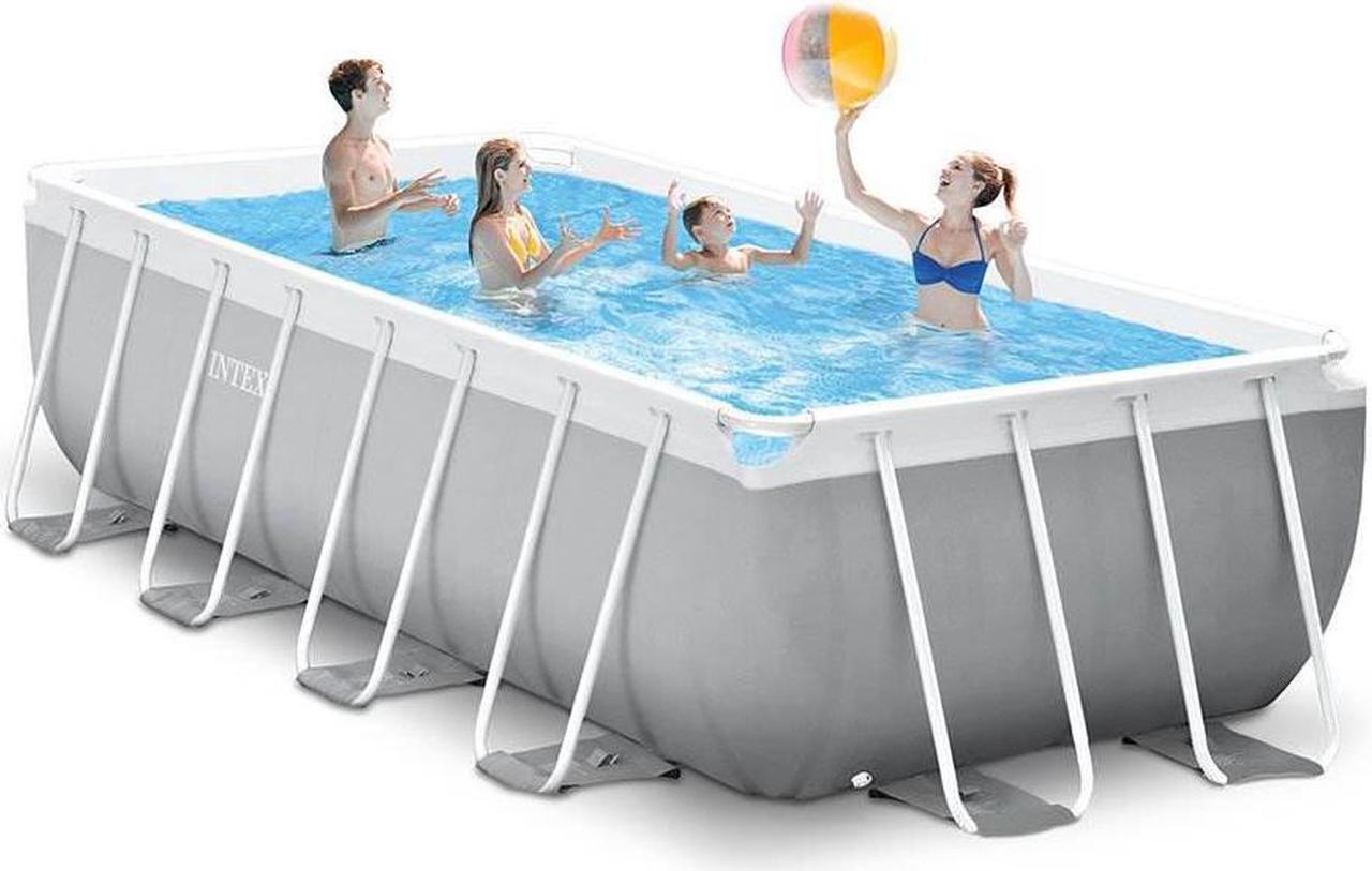 Main image of Intex 16 Foot x 42 Inch Prism Frame Rectangular Above Ground Swimming Pool Set
