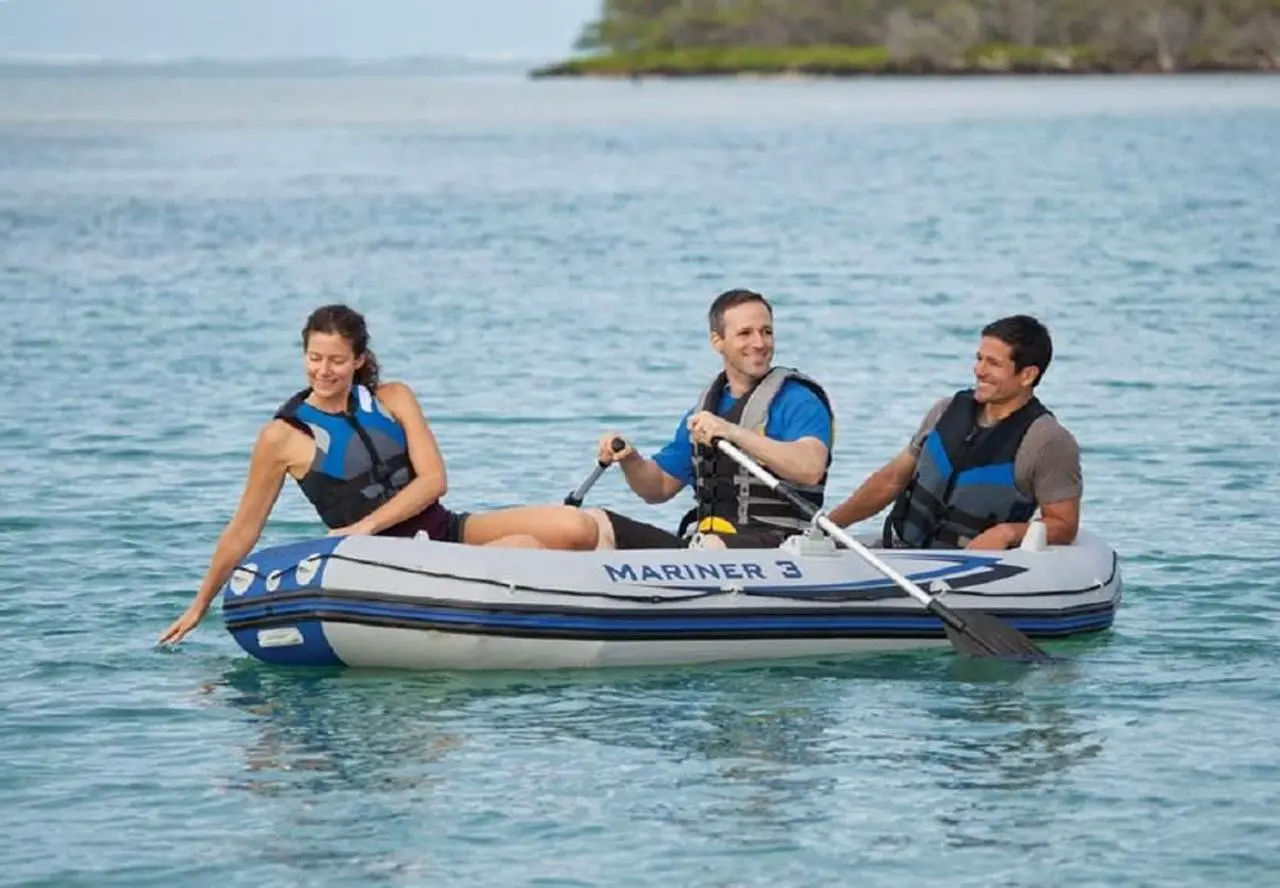 Alt view image 6 of 16 - Intex Mariner 3-Person Inflatable Boat Set