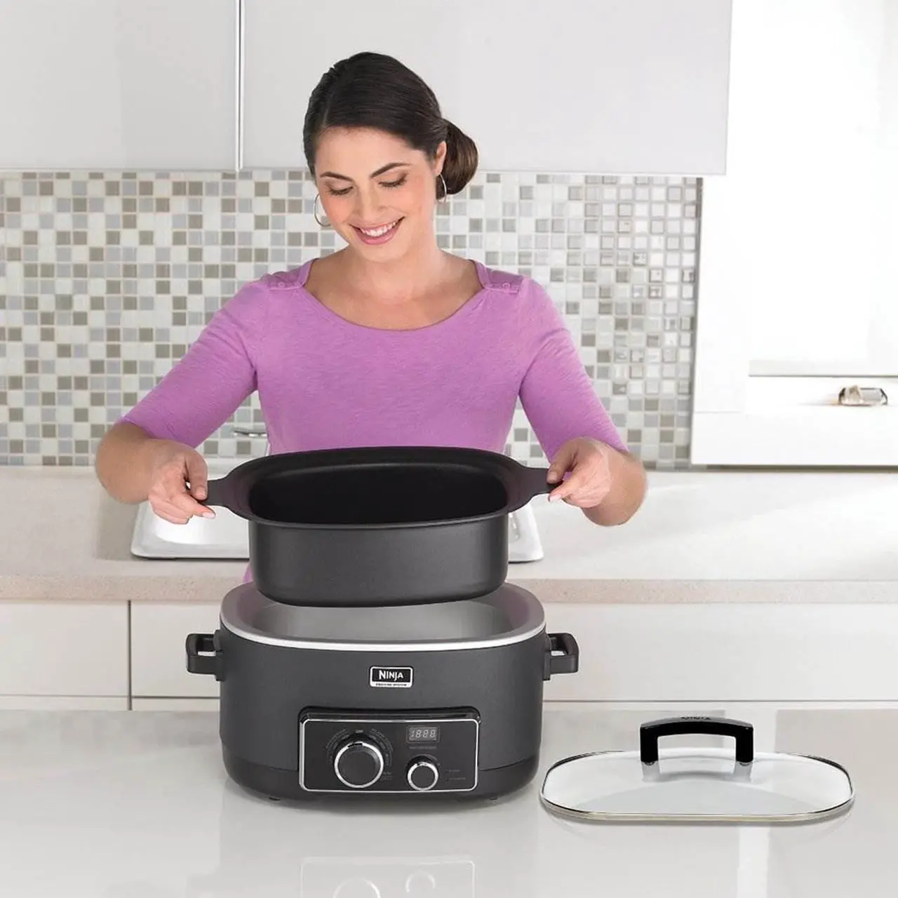 Alt view image 10 of 12 - Ninja MC751 3-in-1 Cooking System with Triple Fusion Heat Technology