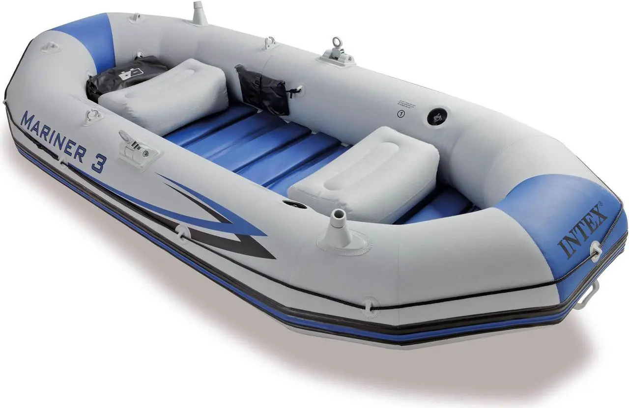 Alt view image 2 of 16 - Intex Mariner 3-Person Inflatable Boat Set