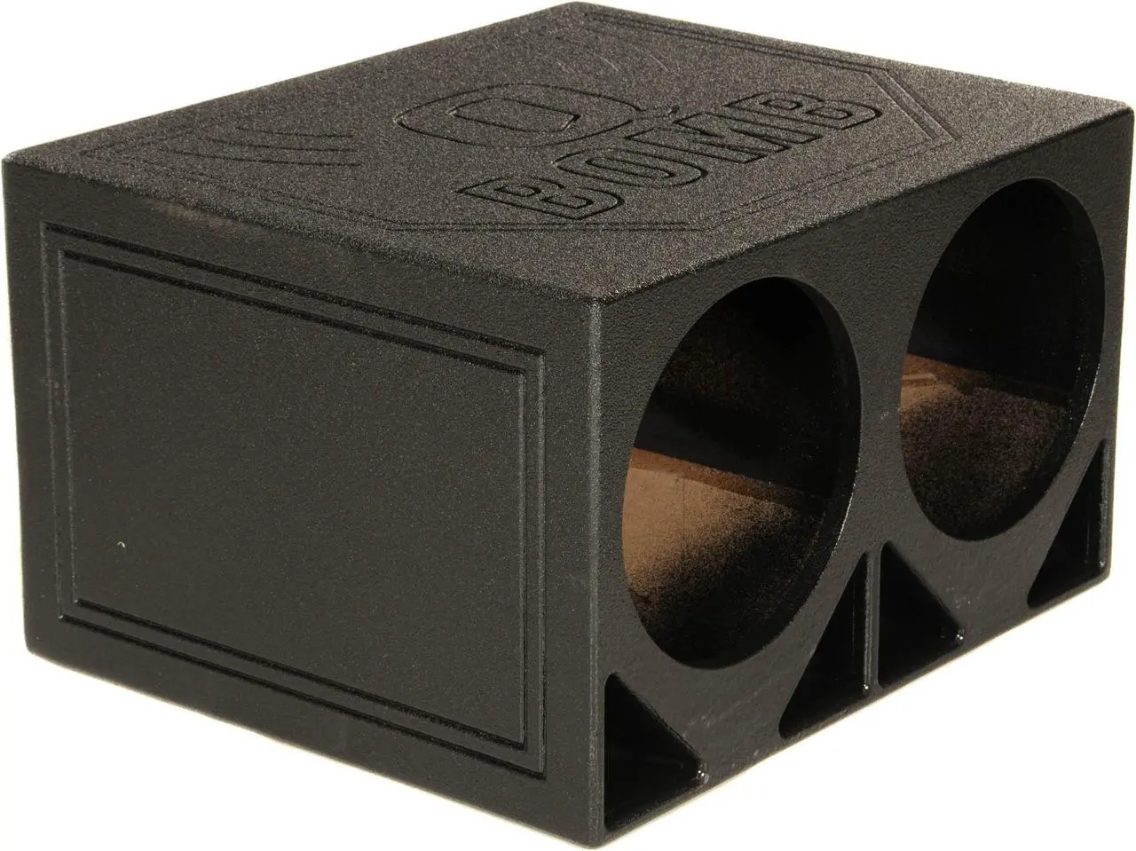 Alt view image 6 of 6 - QPower QBOMB12TB Dual 12" Triangle Ported Car Audio Subwoofer Box Enclosure