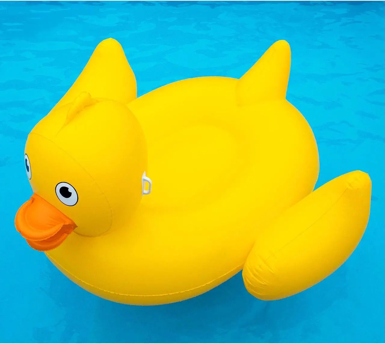 Alt view image 2 of 6 - Swimline Inflatable Giant Lucky Rubber Ducky Ride On Swimming Pool or Lake Float