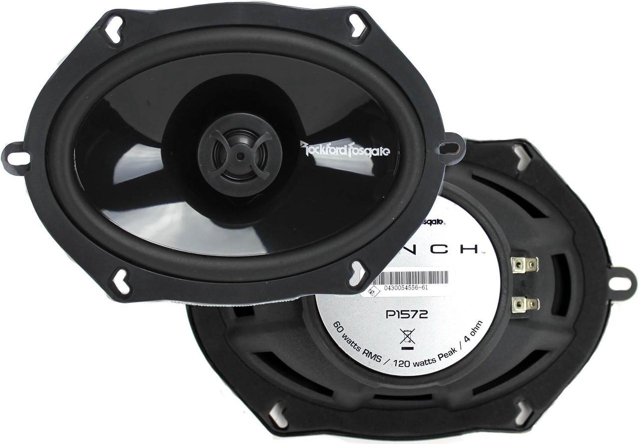 2) New Rockford Fosgate P1572 5x7" 120W 2 Way Car Coaxial Speakers Audio Stereo