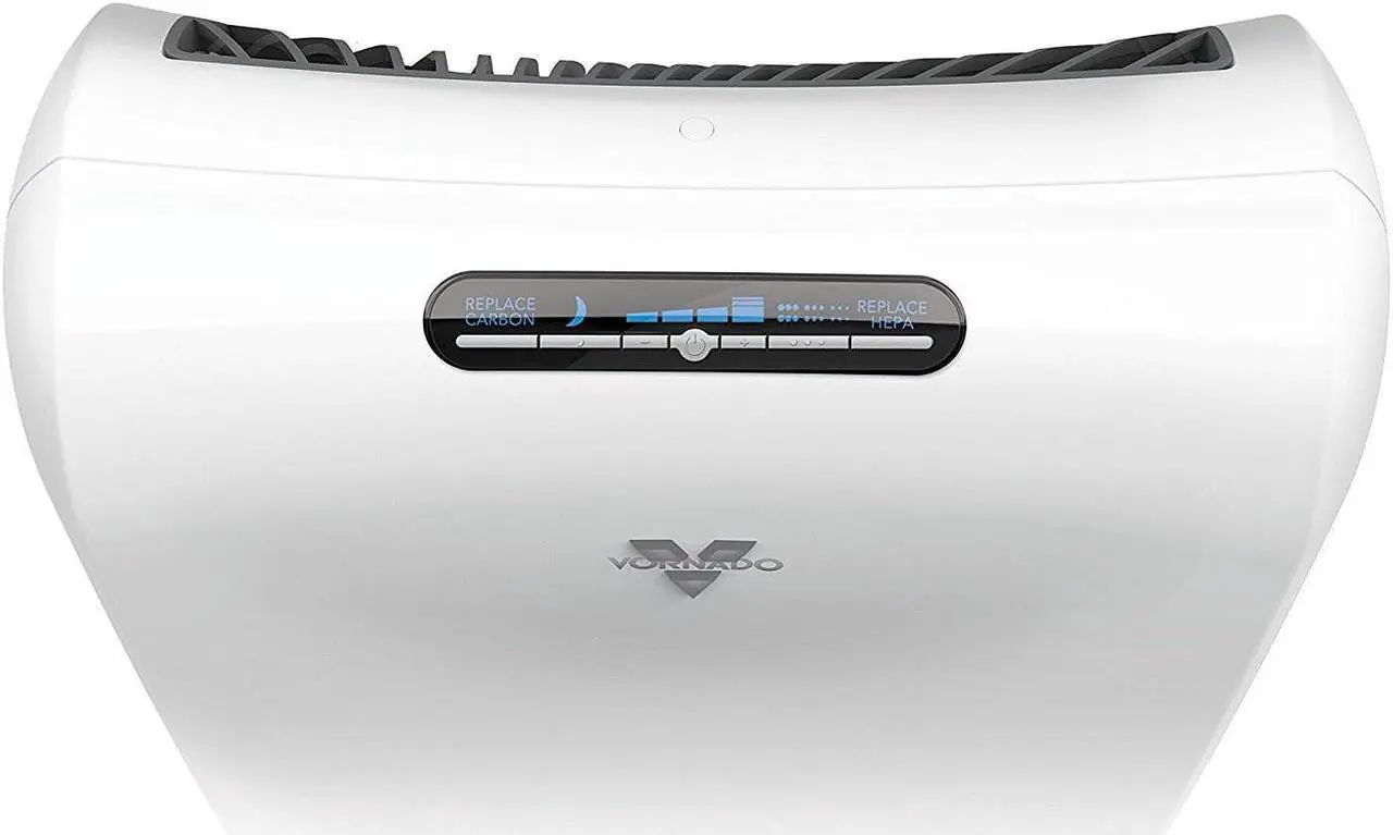 Alt view image 2 of 9 - Vornado True HEPA Activated Carbon Filter Whole Room Air Purifier, White