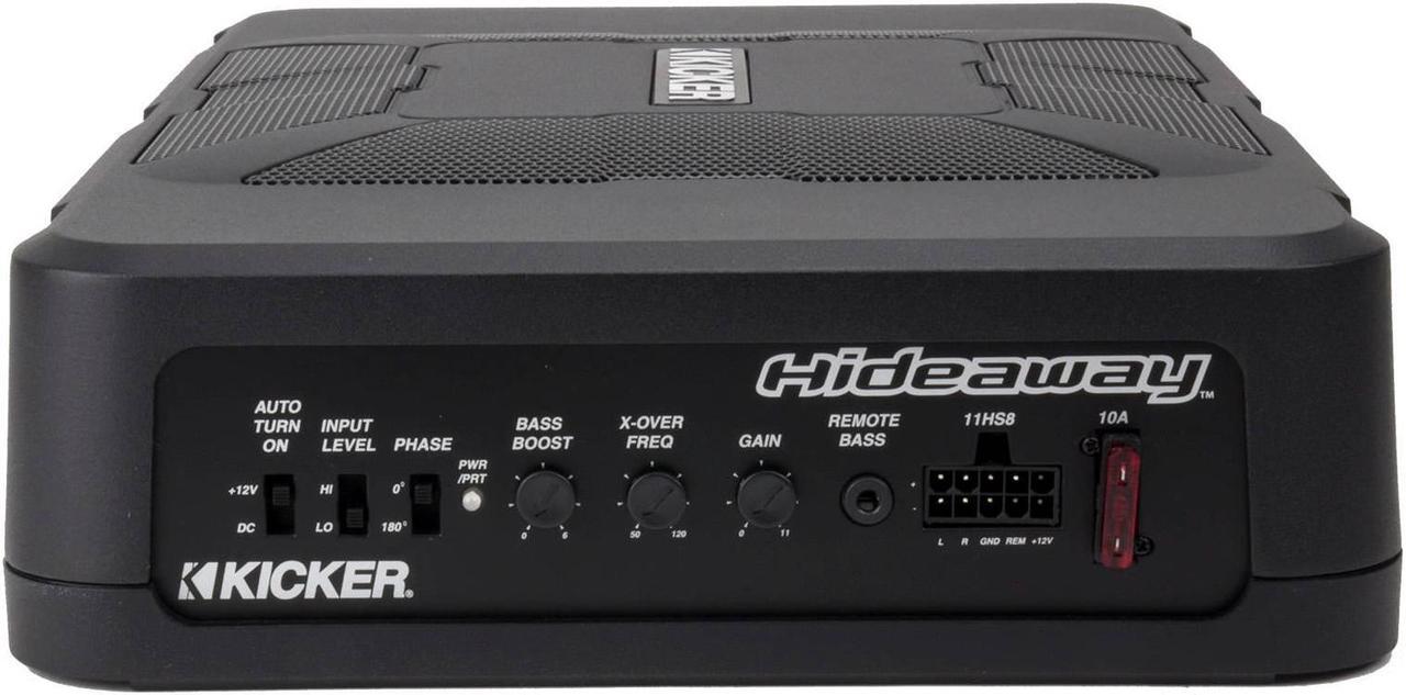 Alt view image 19 of 20 - KICKER 11HS8 8" 150W Hideaway Car Audio Powered Subwoofer Sub Enclosure HS8
