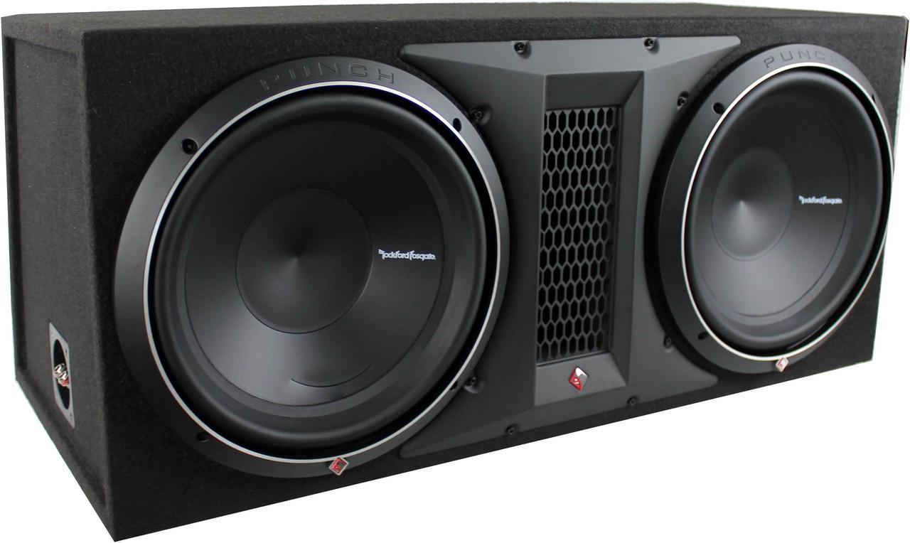 Rockford Fosgate Punch P1-2X12 12" 1000W Dual Loaded Subwoofer Sub & Enclosure