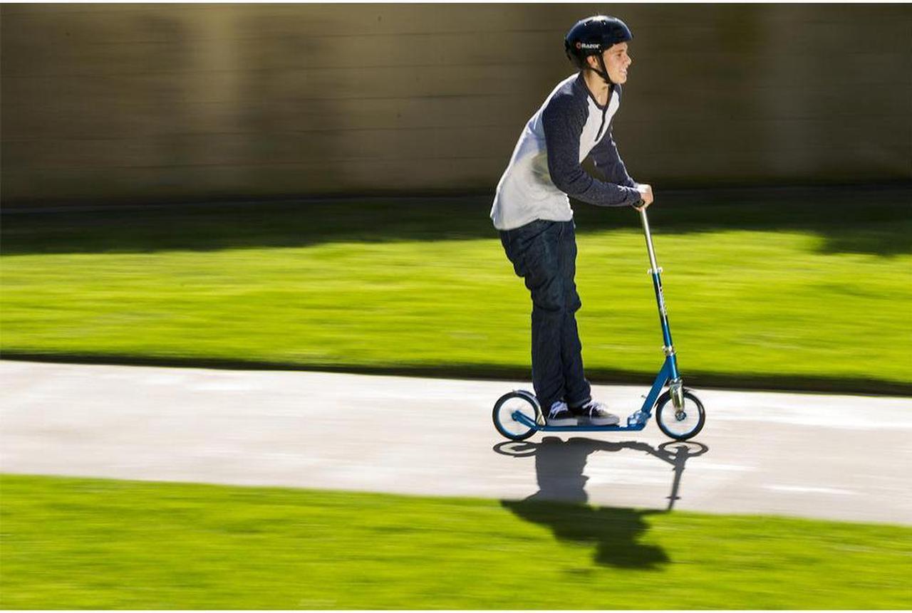 Alt view image 12 of 14 - Razor A5 Lux Scooter - Blue