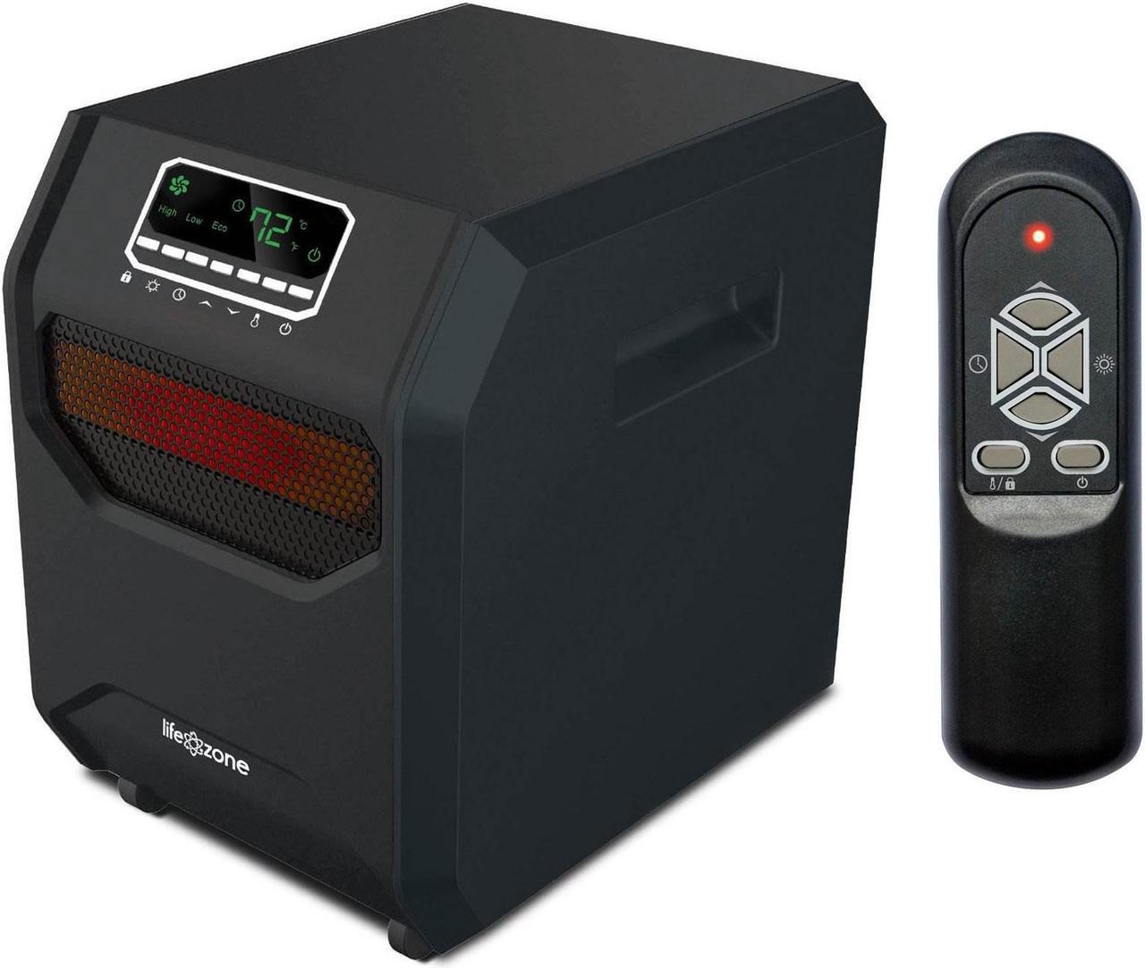 Alt view image 3 of 7 - Lifesmart 4 Element 1500W Portable Electric Infrared Quartz Space Heater, Indoor