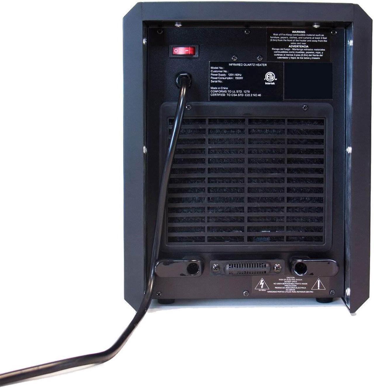 Alt view image 7 of 7 - Lifesmart 4 Element 1500W Portable Electric Infrared Quartz Space Heater, Indoor