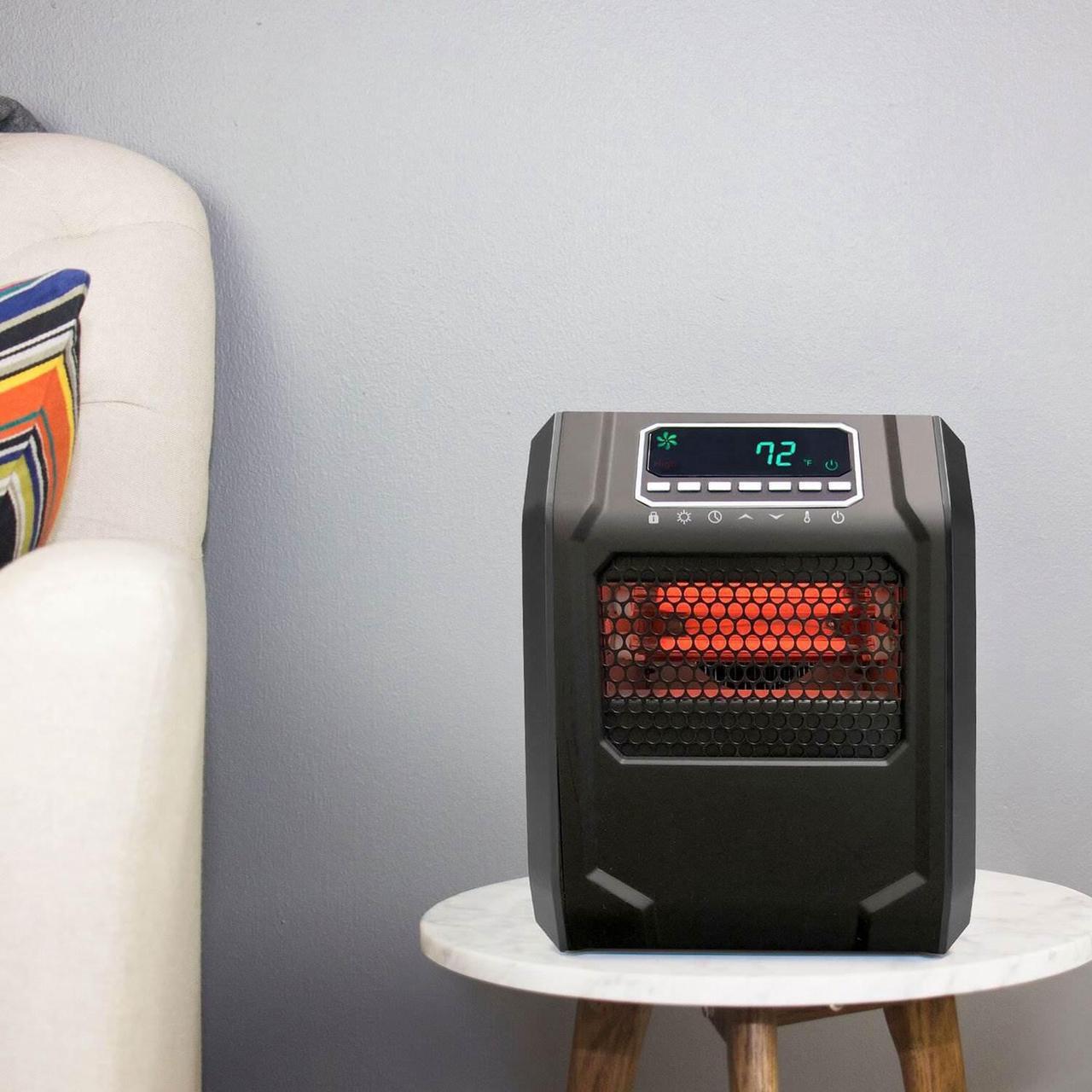 Alt view image 6 of 7 - Lifesmart 4 Element 1500W Portable Electric Infrared Quartz Space Heater, Indoor