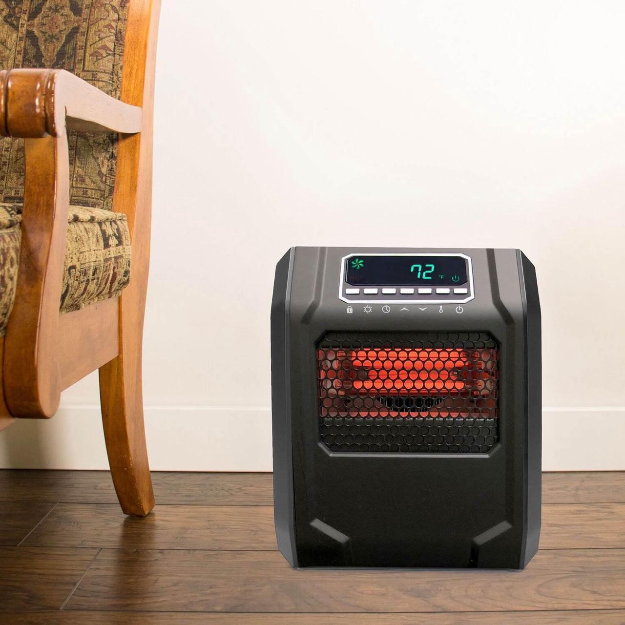 Alt view image 4 of 7 - Lifesmart 4 Element 1500W Portable Electric Infrared Quartz Space Heater, Indoor
