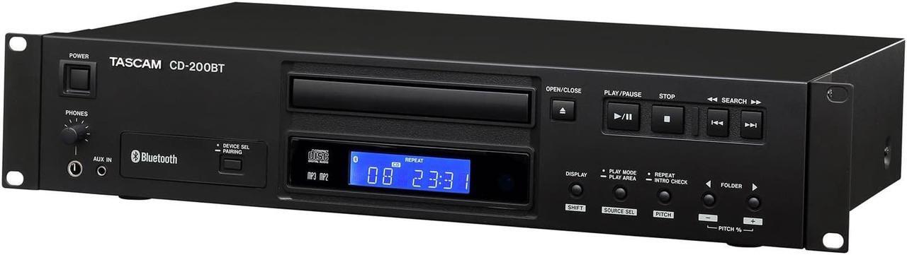 Alt view image 3 of 15 - TASCAM CD-200BT Professional 2U Rackmountable CD Player & Bluetooth Receiver