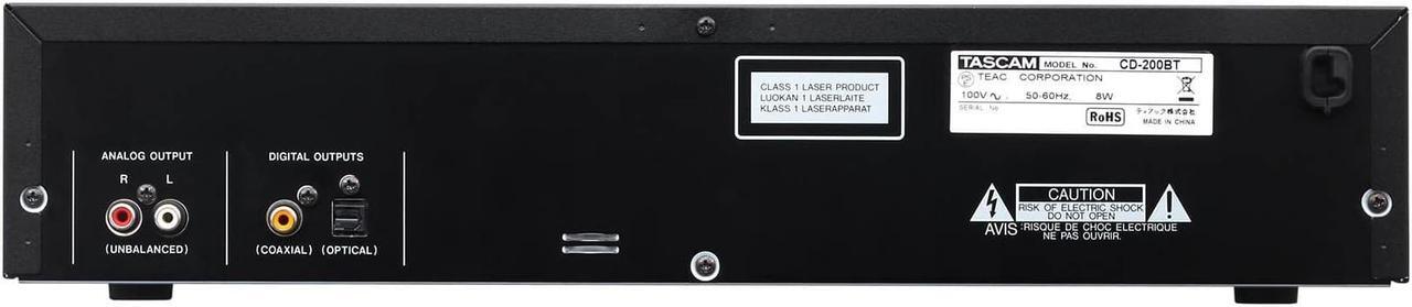 Alt view image 5 of 15 - TASCAM CD-200BT Professional 2U Rackmountable CD Player & Bluetooth Receiver
