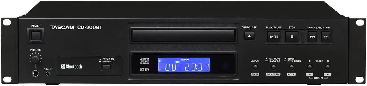 Alt view image 2 of 15 - TASCAM CD-200BT Professional 2U Rackmountable CD Player & Bluetooth Receiver