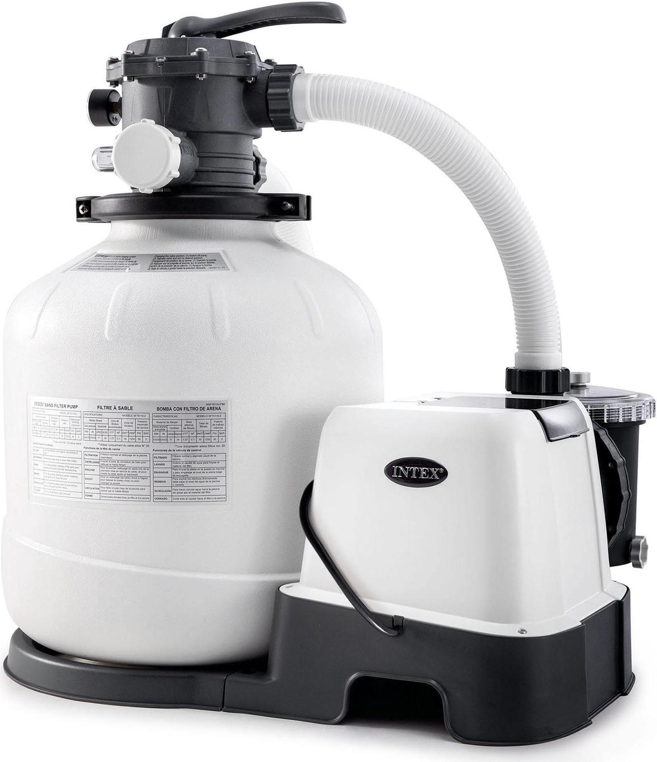 Intex 2,150 GPH 16" Krystal Clear Saltwater System and Sand Filter Pump