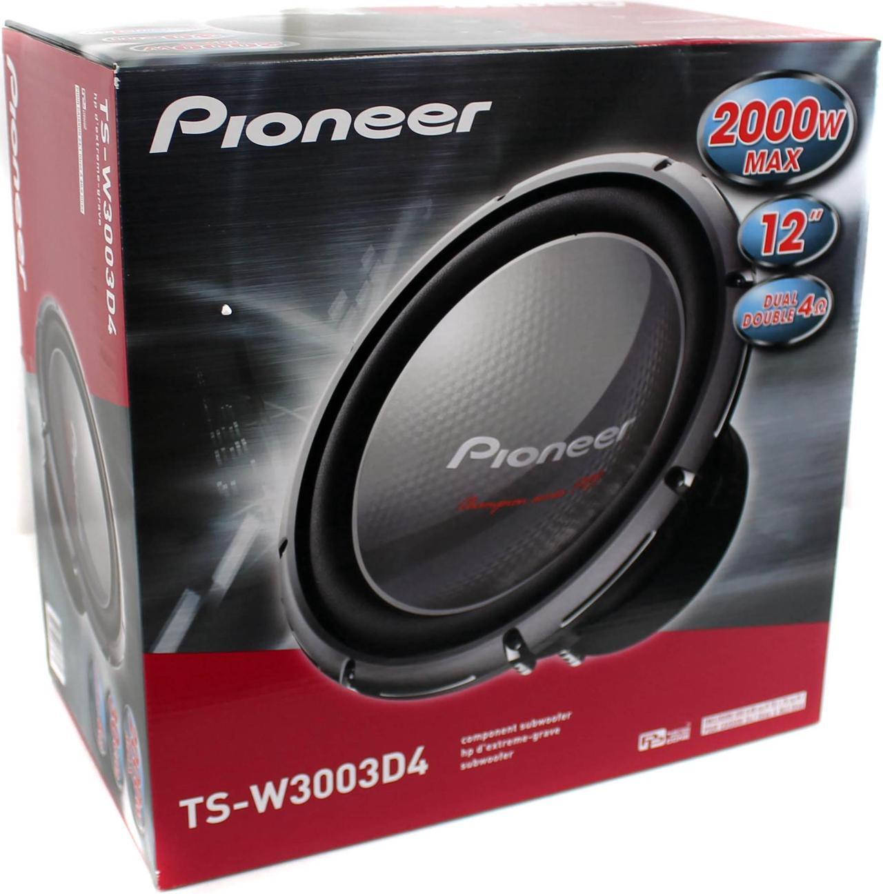 Alt view image 6 of 7 - Pioneer Champion Series PRO TS-W3003D4 12" subwoofer with dual 4-ohm voice coils