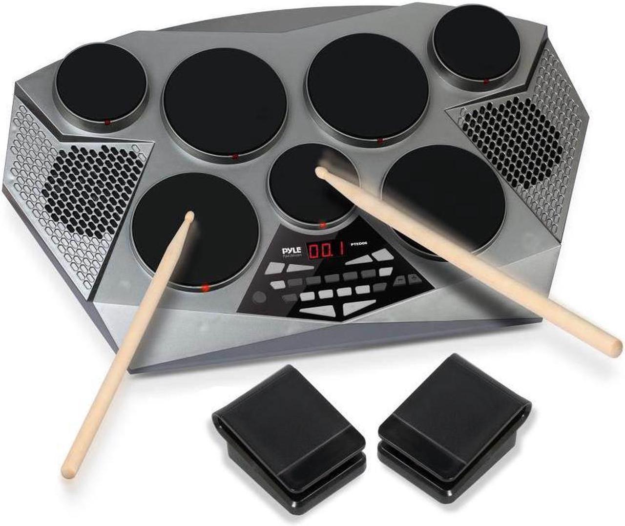 Main image of Pyle PTED06 Electronic Tabletop Drum Set Machine 7 Digital Pads Drumming Kit
