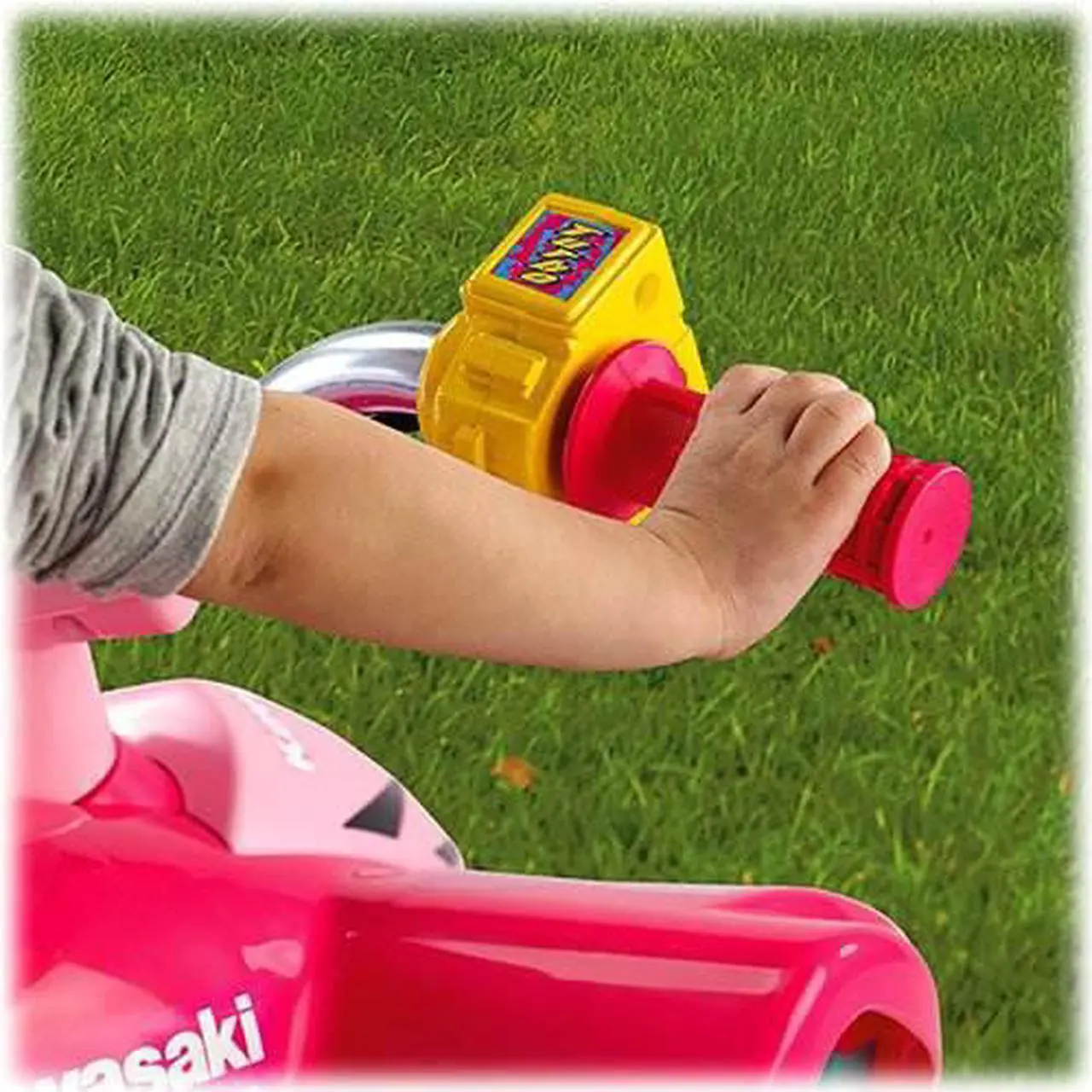 Alt view image 3 of 9 - Power Wheels Barbie Kawasaki KFX 4-Wheel ATV Electric 12V Ride-On | X6651