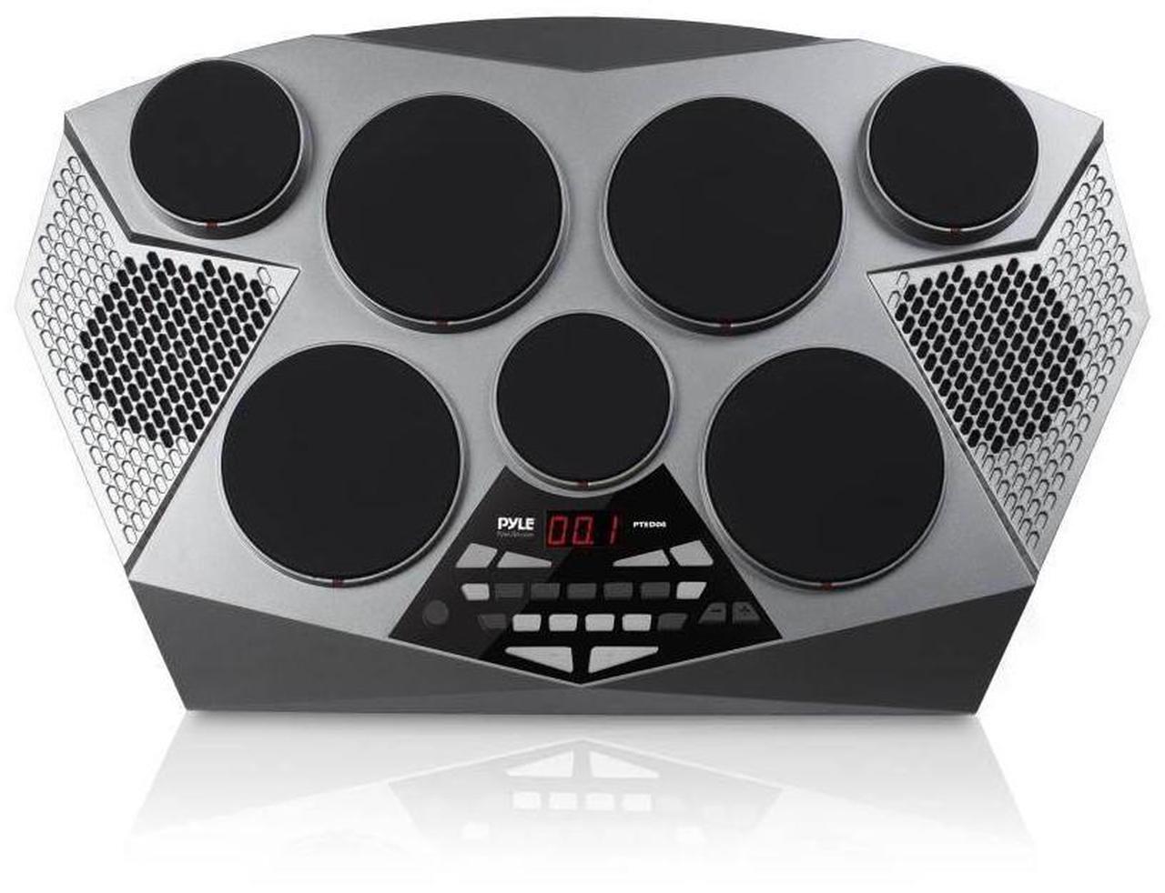 Alt view image 2 of 6 - Pyle PTED06 Electronic Tabletop Drum Set Machine 7 Digital Pads Drumming Kit