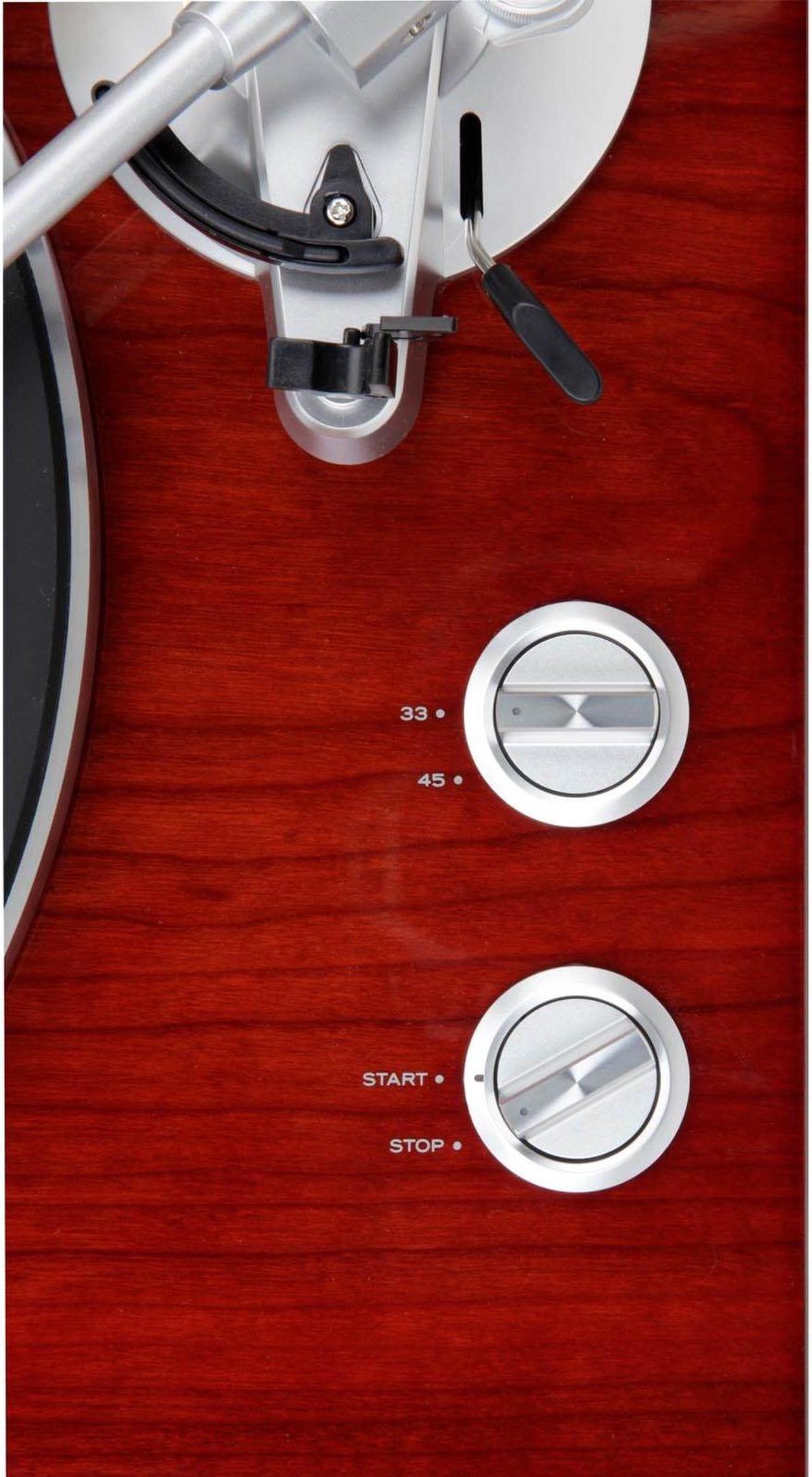 Alt view image 4 of 9 - TEAC TN-300 2 Speed Belt-Drive Analog Turntable w/ USB Digital Output | Cherry