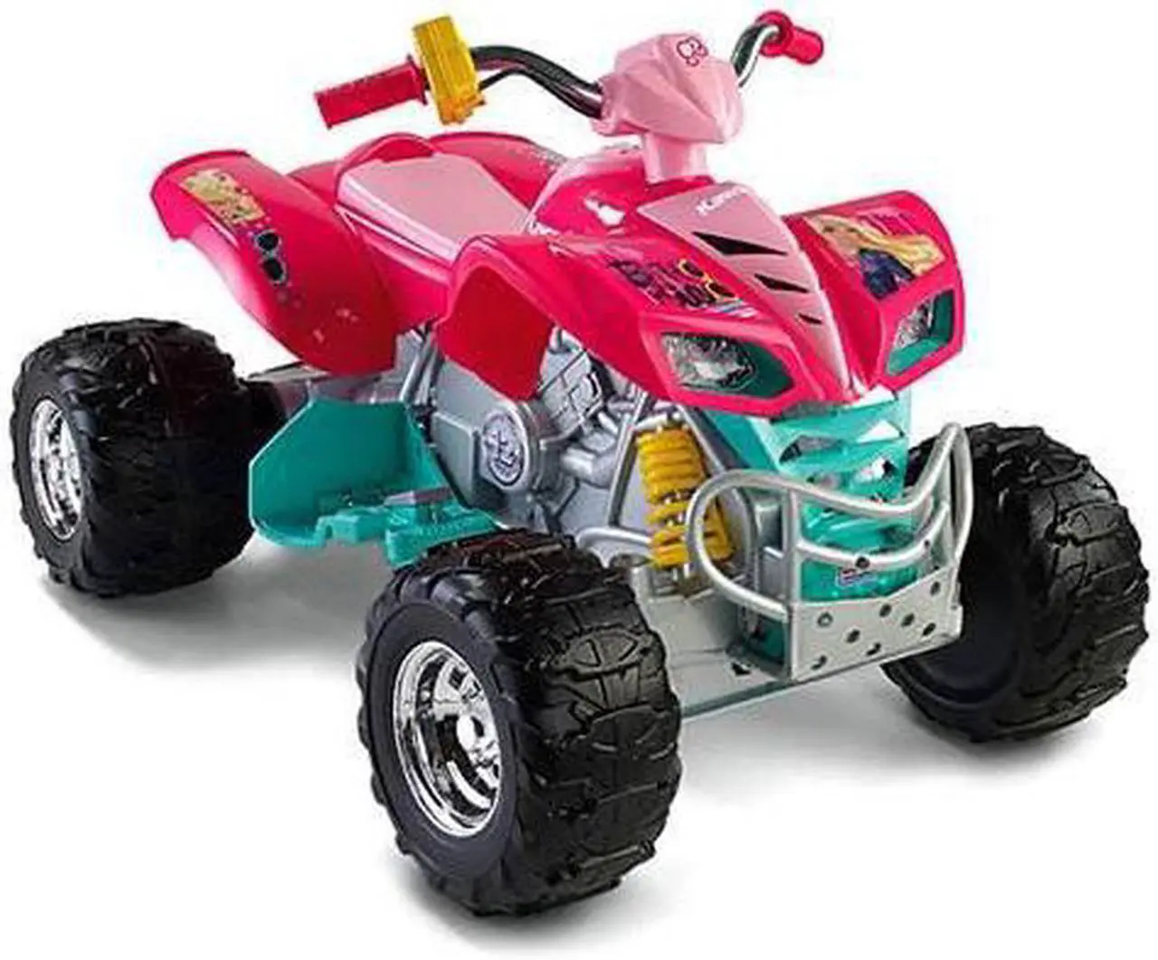 Alt view image 2 of 9 - Power Wheels Barbie Kawasaki KFX 4-Wheel ATV Electric 12V Ride-On | X6651