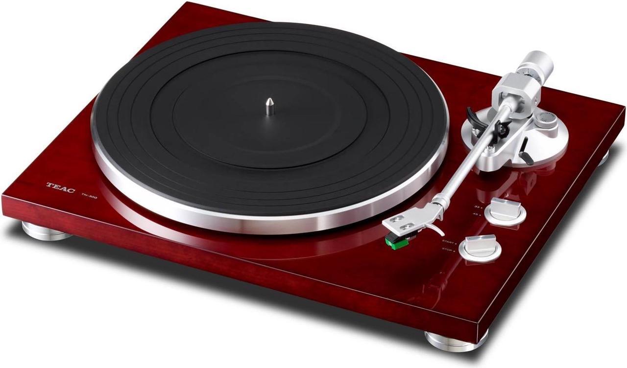 Alt view image 2 of 9 - TEAC TN-300 2 Speed Belt-Drive Analog Turntable w/ USB Digital Output | Cherry