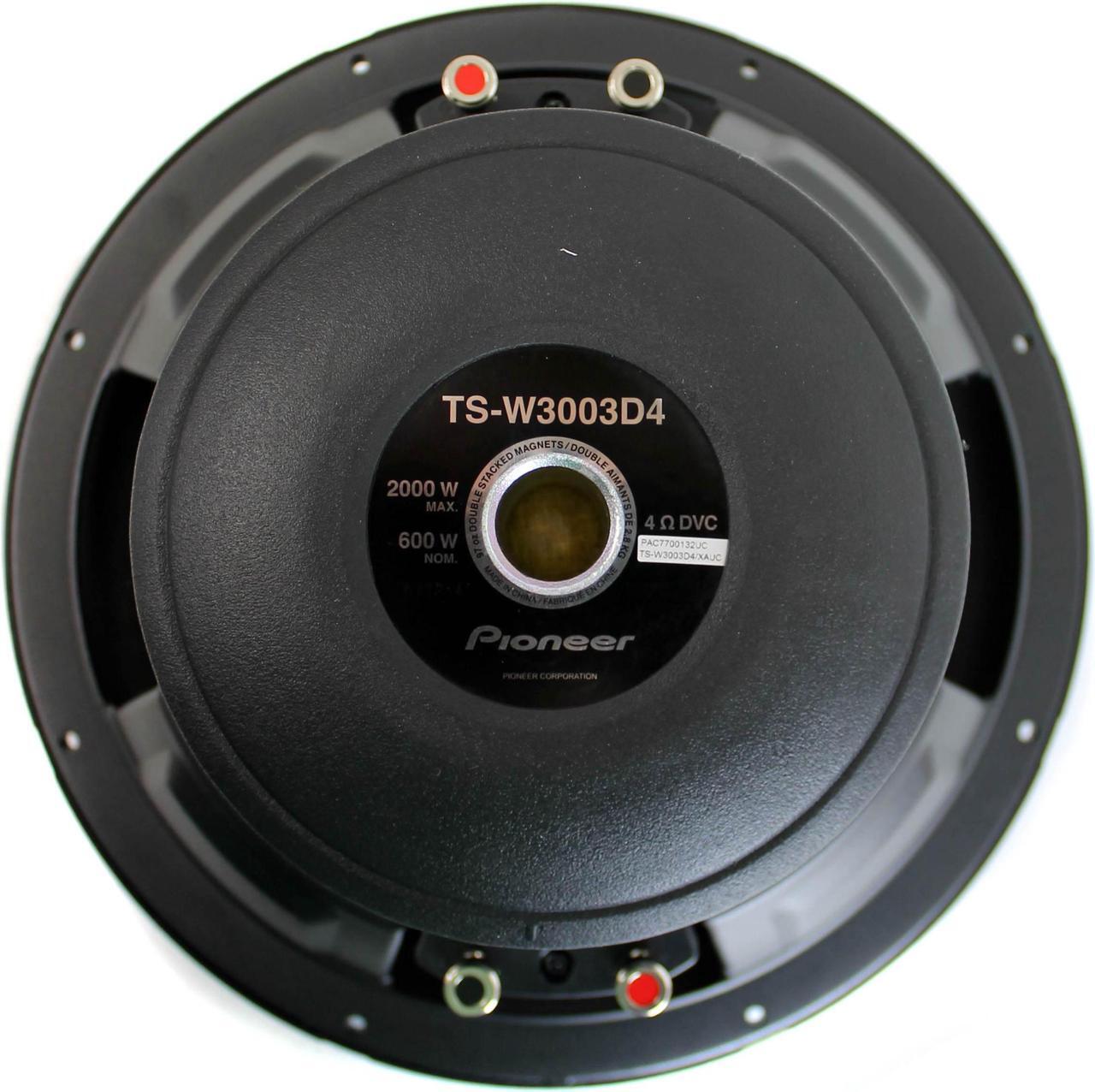 Alt view image 4 of 7 - Pioneer Champion Series PRO TS-W3003D4 12" subwoofer with dual 4-ohm voice coils