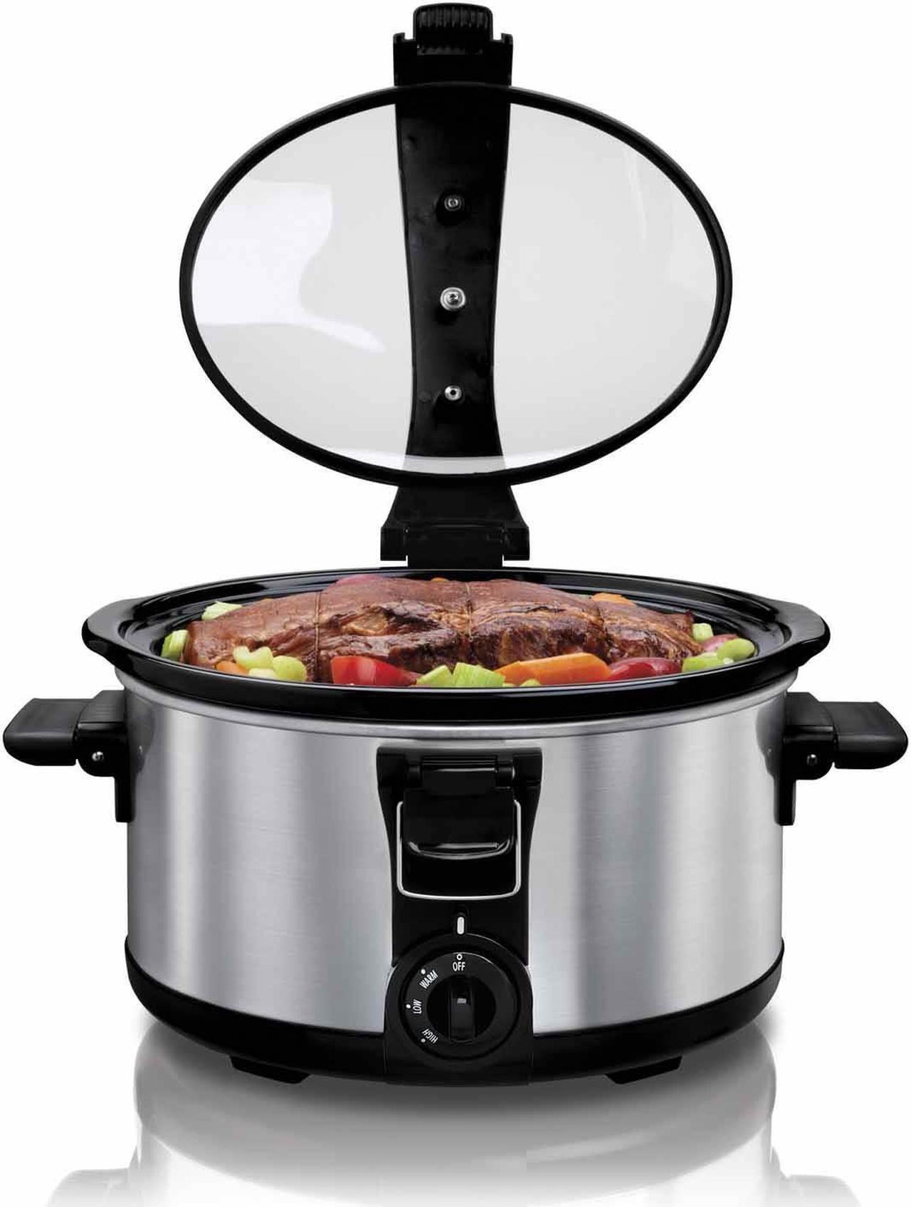 Alt view image 6 of 7 - Hamilton Beach 33472 Stainless Steel 7 Qt. Stay or Go 7 Quart Portable Slow Cooker