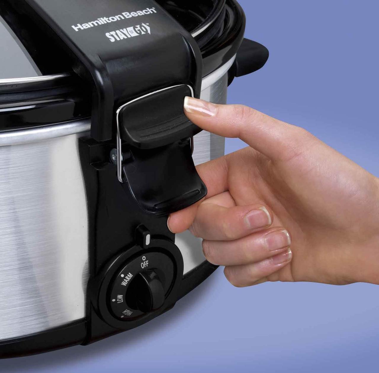 Alt view image 7 of 7 - Hamilton Beach 33472 Stainless Steel 7 Qt. Stay or Go 7 Quart Portable Slow Cooker