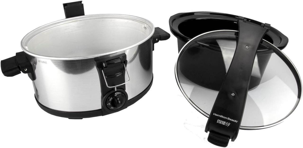 Alt view image 4 of 7 - Hamilton Beach 33472 Stainless Steel 7 Qt. Stay or Go 7 Quart Portable Slow Cooker