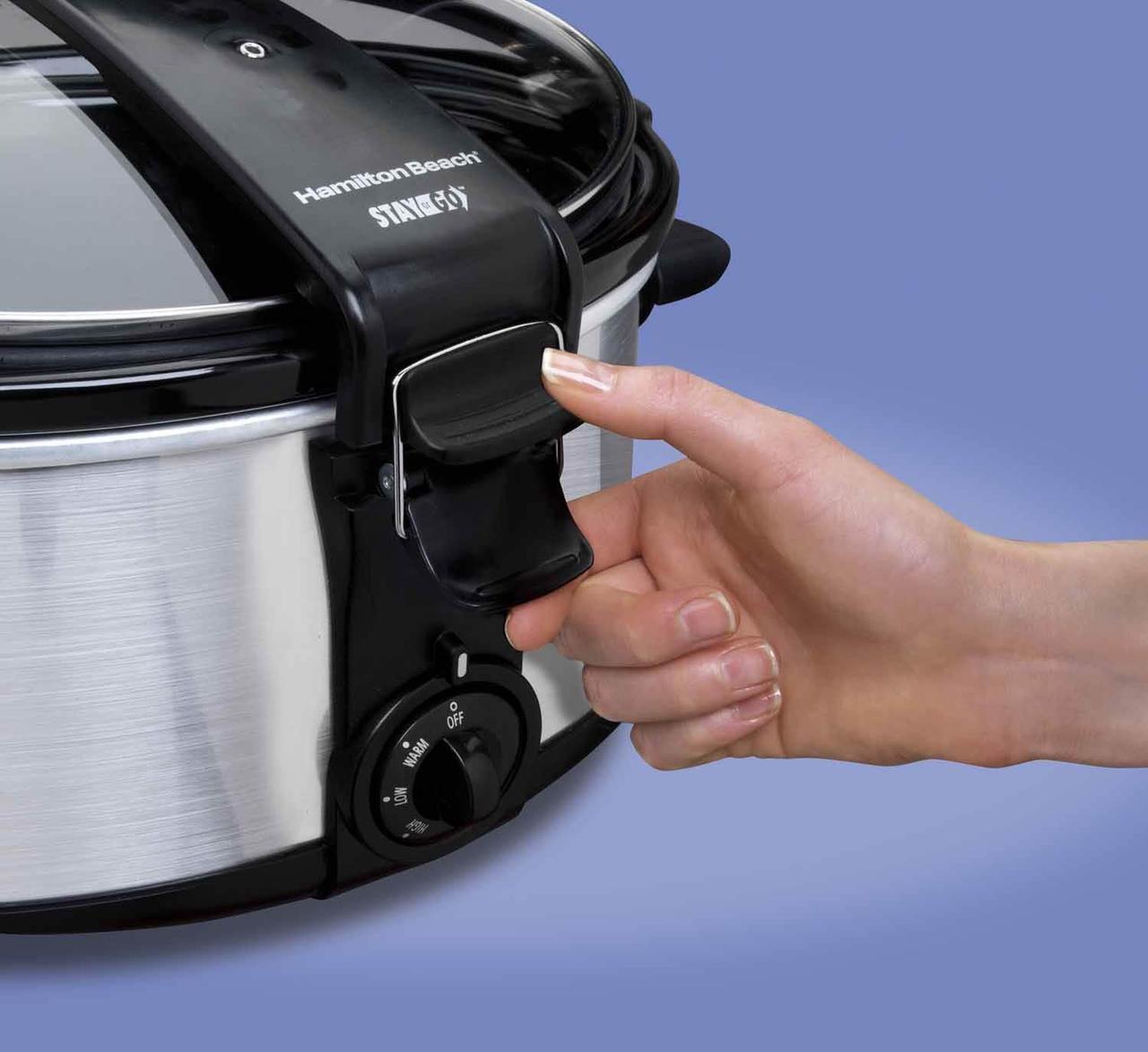 Alt view image 2 of 7 - Hamilton Beach 33472 Stainless Steel 7 Qt. Stay or Go 7 Quart Portable Slow Cooker