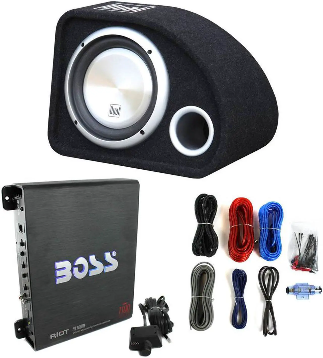 Main image of Dual SBX101 10" 500W Car Subwoofer + Ported Sub Enclosure