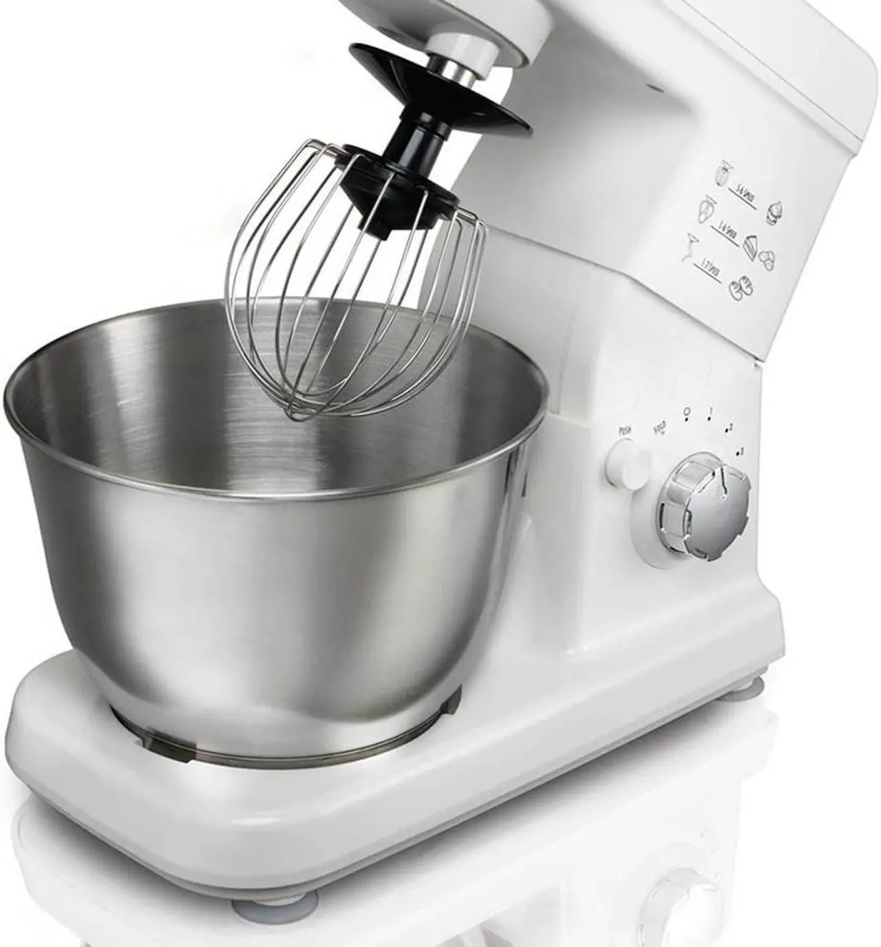 Alt view image 7 of 8 - Hamilton Beach 300W 6 Speed 3.5 Quart Countertop Stand Mixer, White | 63329