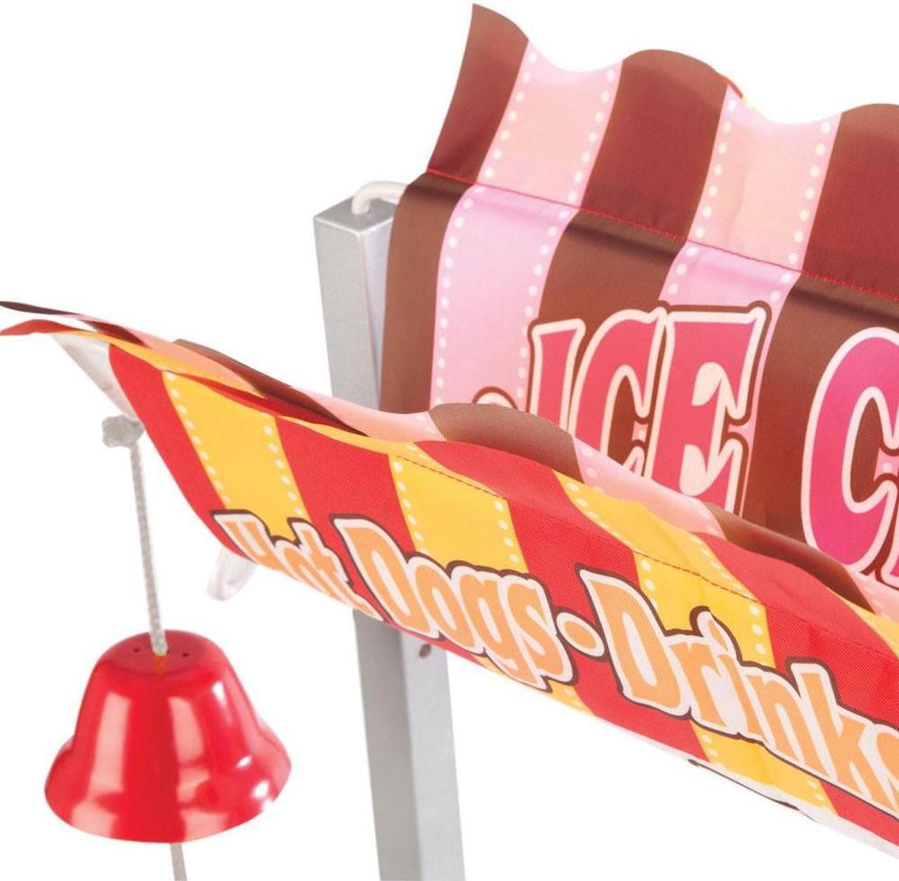 Alt view image 14 of 15 - Melissa & Doug Wooden Snacks and Sweets Food Cart - 40+ Play Food pcs, Reversible Awning