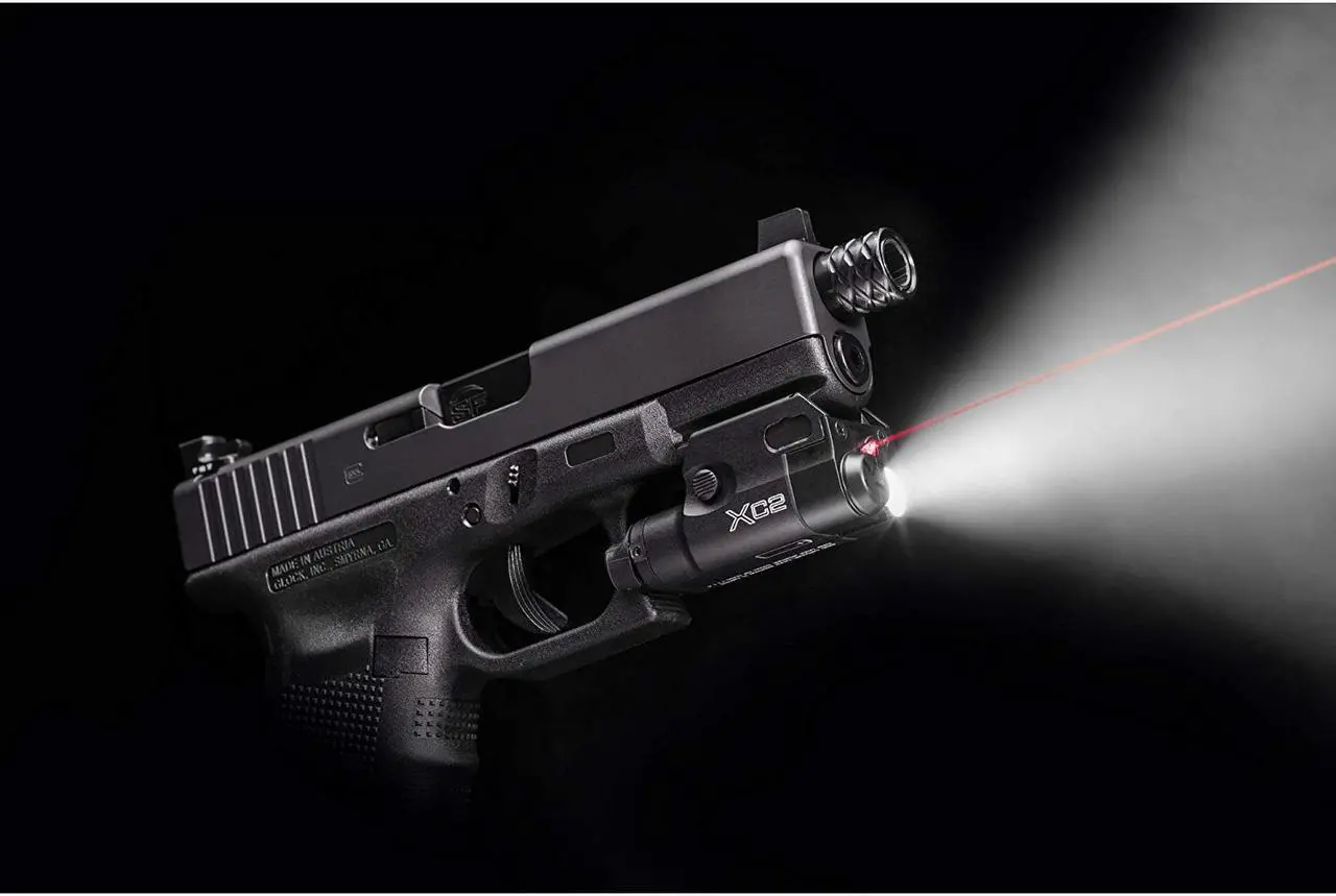 Alt view image 8 of 16 - Surefire XC2 Weaponlight, Pistol, 300 Lumen LED, Light/Laser Combo, Black XC2-A