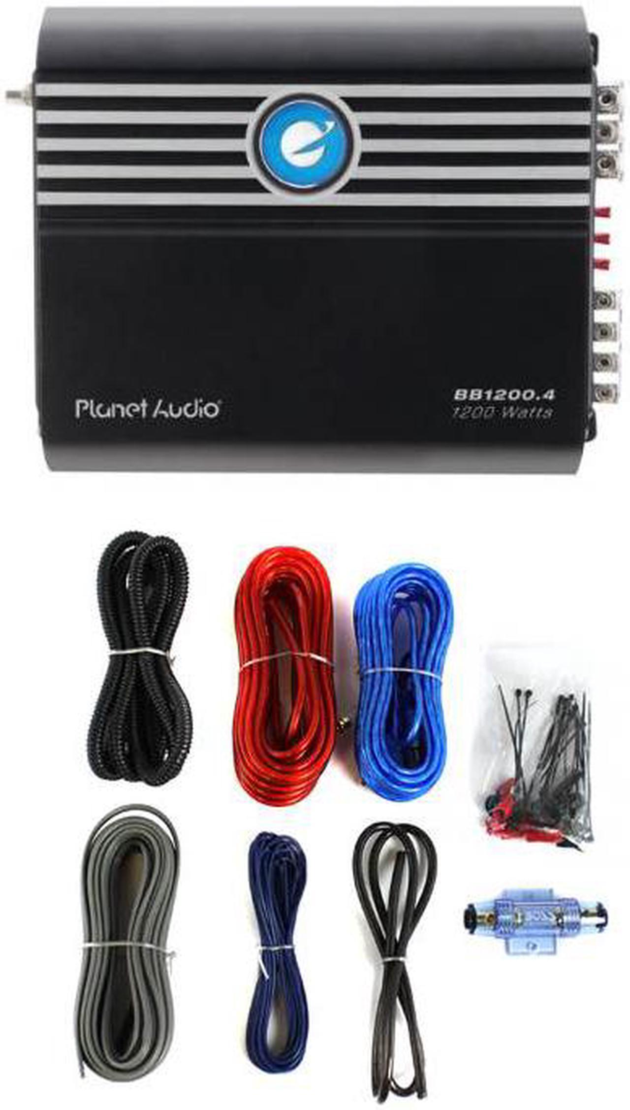 Main image of Planet Audio BB1200.4 1200W 4 Channel Amplifier Amp with 8 Gauge Amp Kit