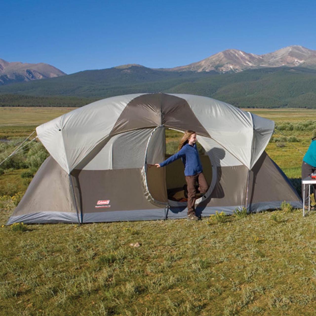 Main image of Coleman WeatherMaster 10 Person 2 Room Family Camping Tent | 17' x 9'
