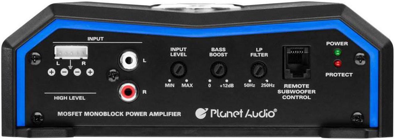 Alt view image 6 of 9 - Planet Audio PL2500.1M 2500W Class A/B Mono MOSFET Power Car Amplifier w/ Remote