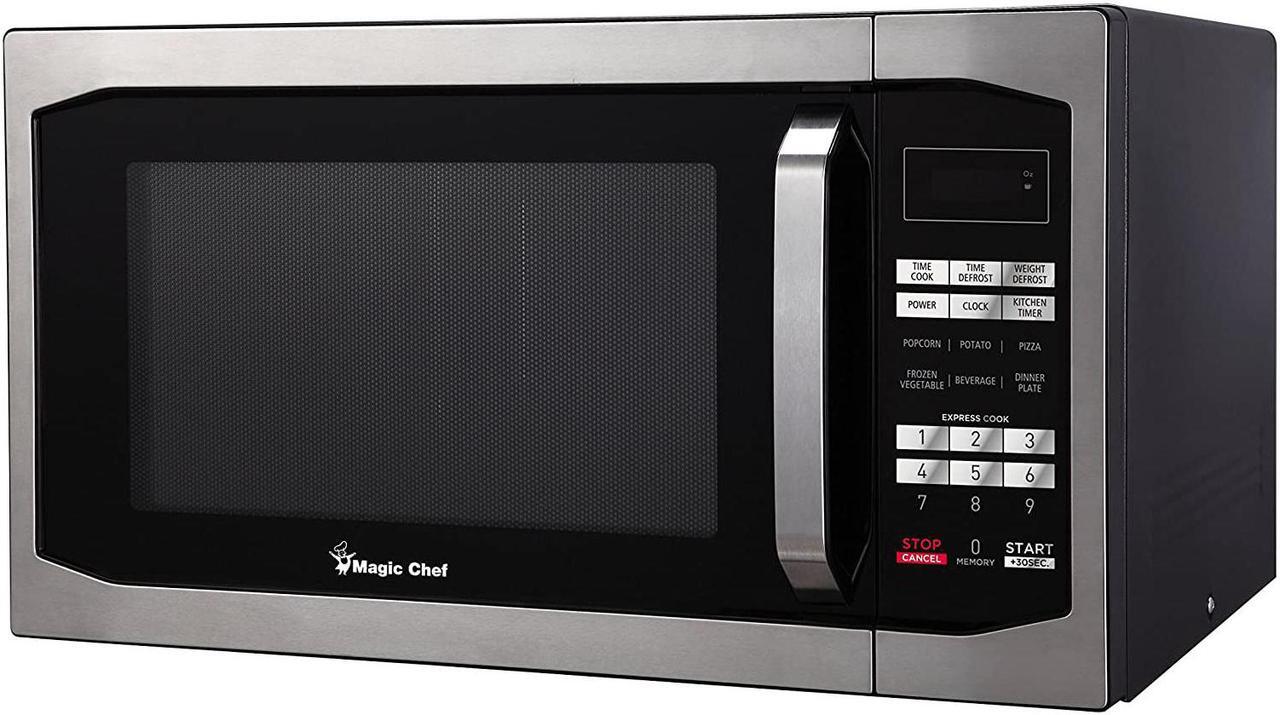 Main image of Magic Chef MCM1611ST 1100 Watt 1.6 Cubic Feet Digital Microwave, Stainless Steel