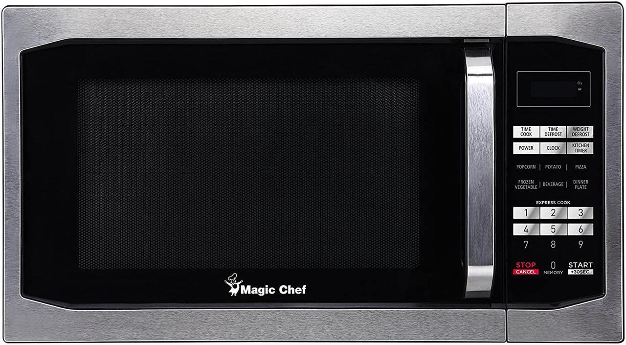 Alt view image 2 of 17 - Magic Chef MCM1611ST 1100 Watt 1.6 Cubic Feet Digital Microwave, Stainless Steel