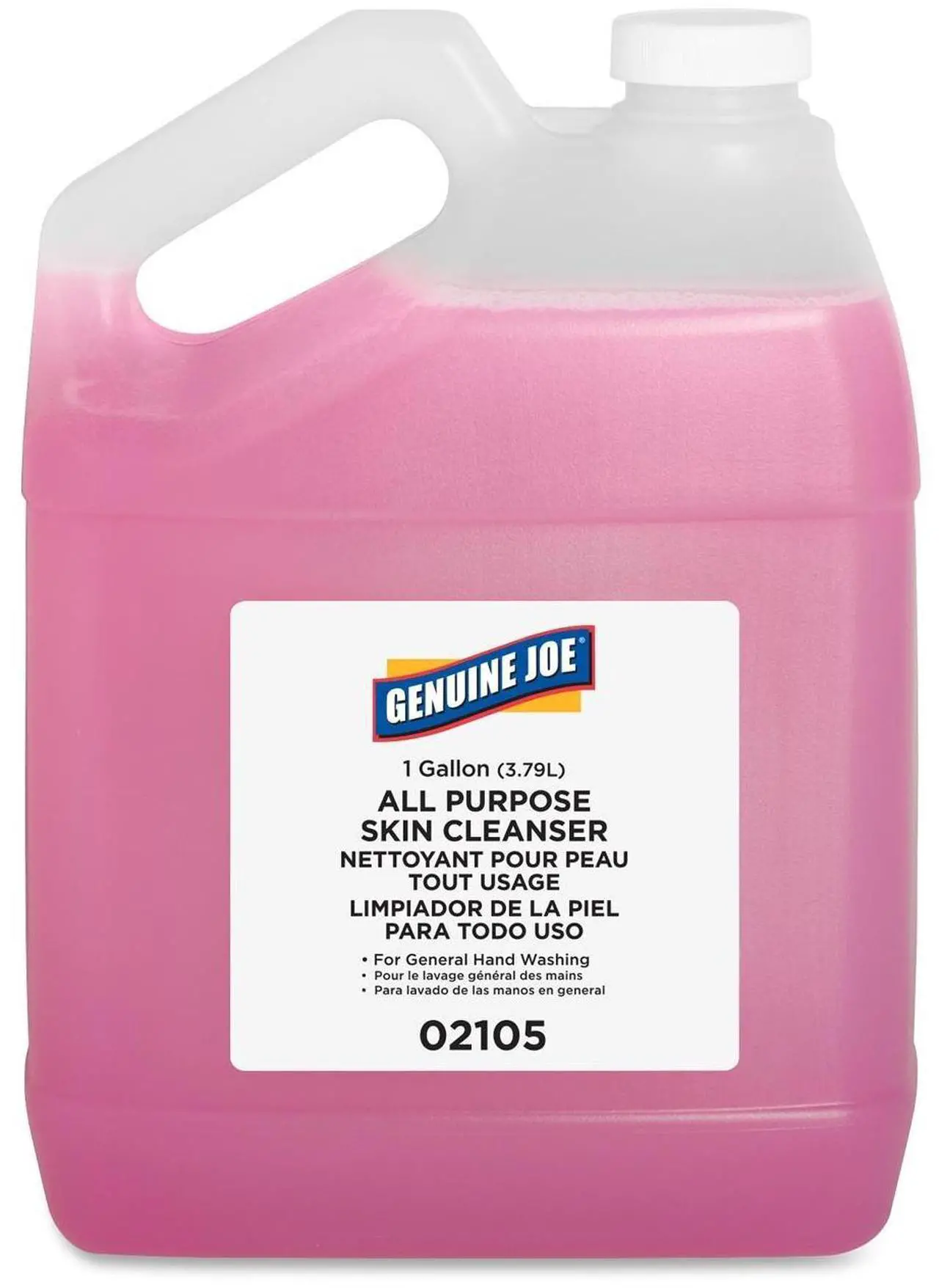 Alt view image 2 of 3 - Genuine Joe 02105Liquid Hand Soap with Skin Conditioner, 1 gal (3.8 L) - Pink - 1 Each